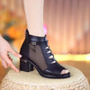 Inez | Leder-Sandalen mit mittlerem Absatz