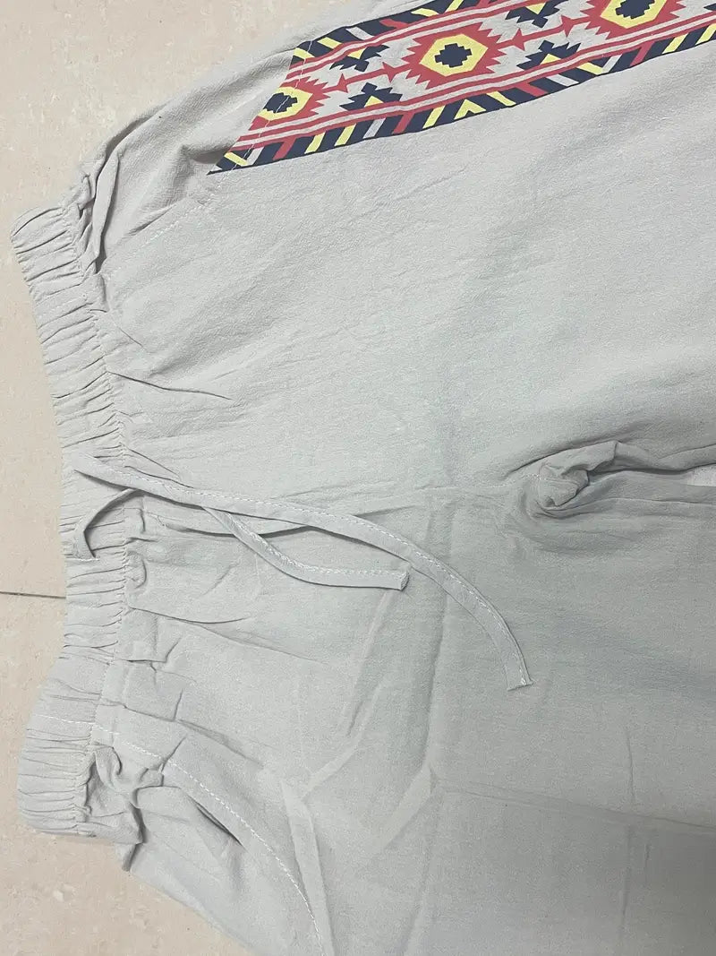 Henrich | trendige Komfort-Hose im ethnischen Design für Herren
