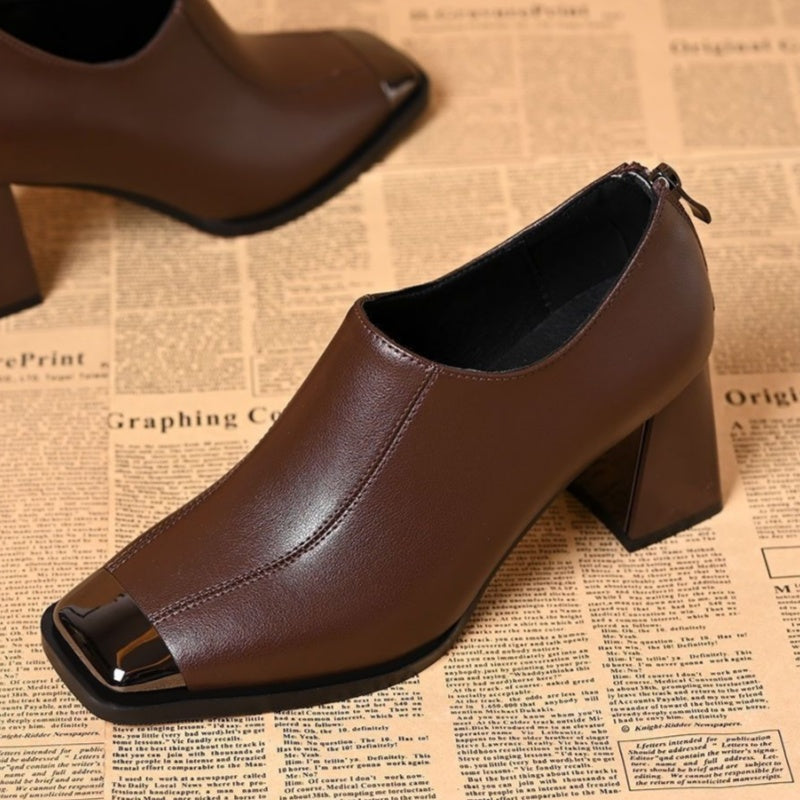 Valisse | Klassische Lederoptik-Stiefeletten mit Reißverschluss