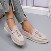 Yany | Damen-Loafers aus Wildleder mit geknoteter Quaste