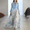 Linda | wunderschönes Kleid mit Blumendruck und V-Ausschnitt