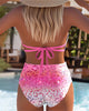 Abigail | stilvoller Neckholder-Bikini mit bedrucktem BH für Damen