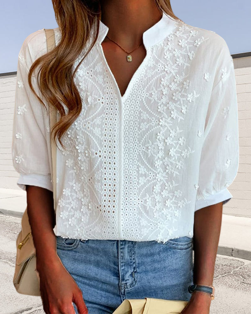 Ambri | Elegante bestickte Bluse