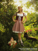 Oktoberfest Dirndl Kostüm Set mit Schürze im Biermädchen-Stil
