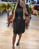 Addison | stilvolles Hemdkleid mit Reverskragen und Diamantakzent