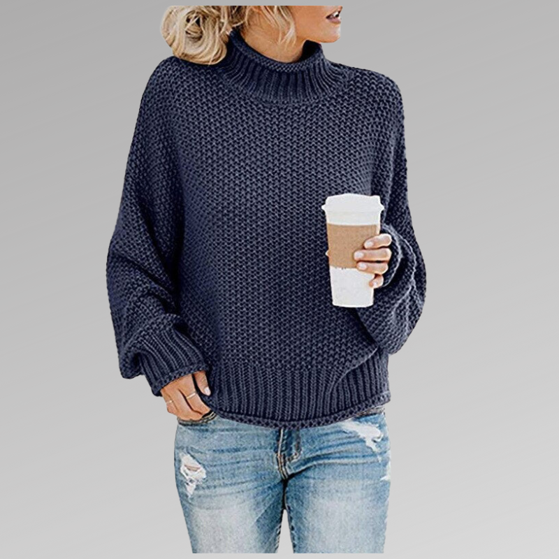 Carla™ | Klassischer Winterpullover - Blau / S