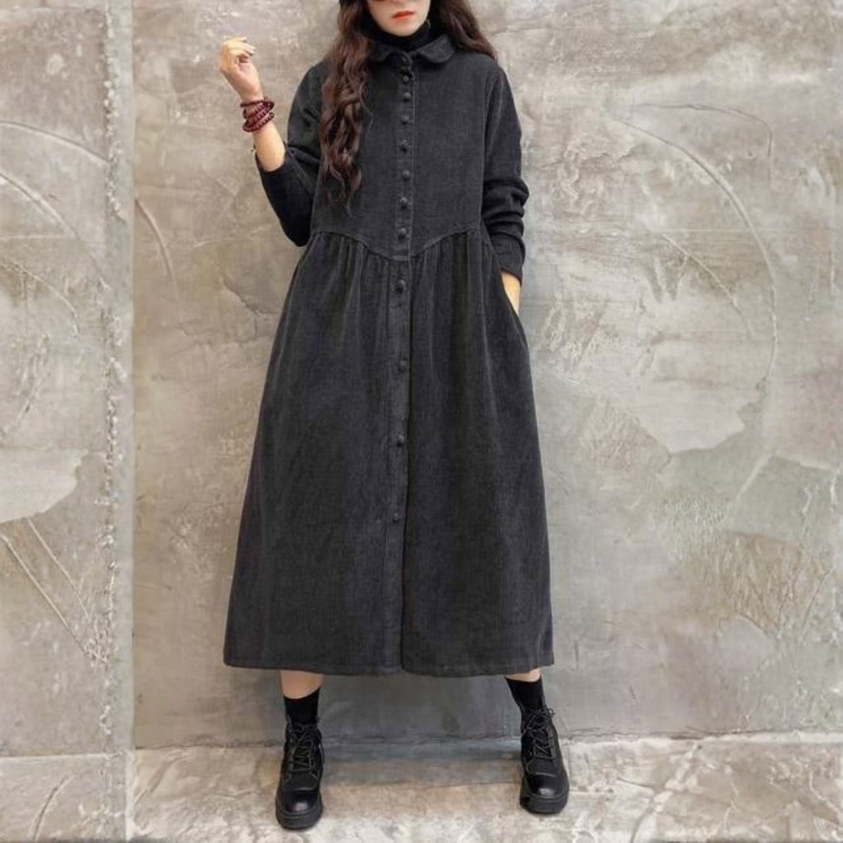 Heliviane | Hochwertiger Cordmantel im Französischen Stil