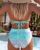 Abigail | stilvoller Neckholder-Bikini mit bedrucktem BH für Damen