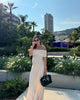 Carlyn | Plissiertes Umstands-Maxikleid