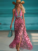 Lony | Halterneck-Maxikleid mit Leopardenmuster