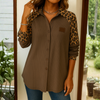 Zesia | Hemd mit Leopardenmuster und Knopfleiste