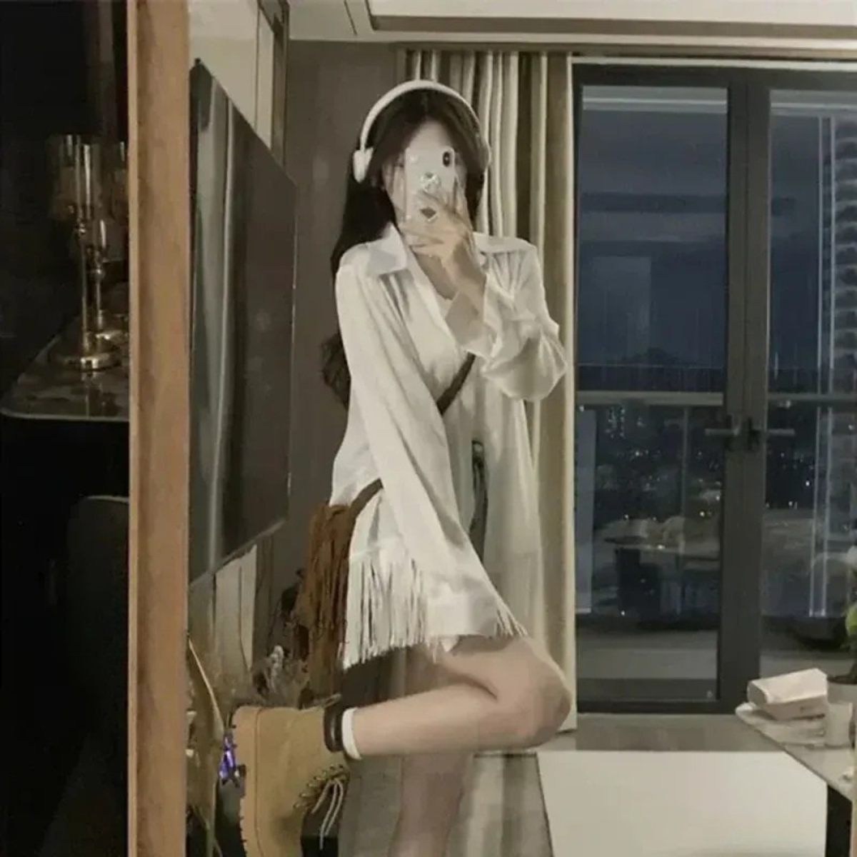 Ahslea | Lässige Bluse Mit Quasten-Details