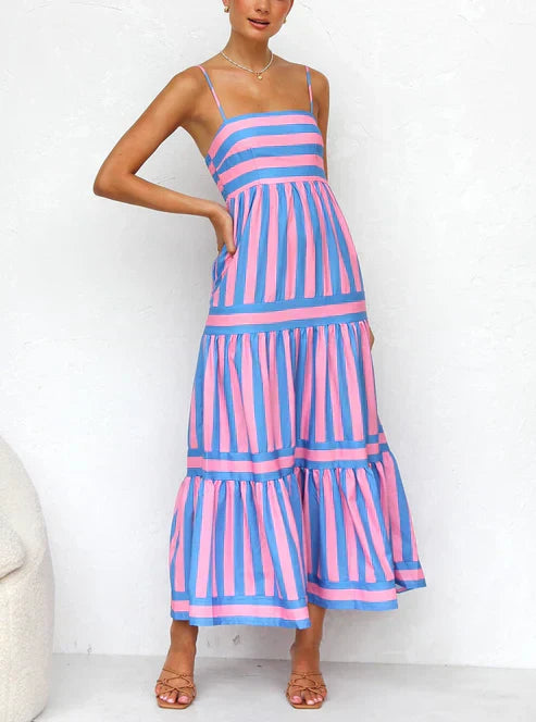 Viviana | Zeitloses gestreiftes Maxikleid für Damen