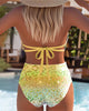 Abigail | stilvoller Neckholder-Bikini mit bedrucktem BH für Damen