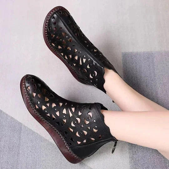Cyra | Retro-Schuhe mit Lochmustern