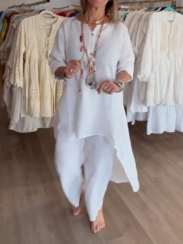 Liana | Eleganter Freizeitanzug aus Naturleinen