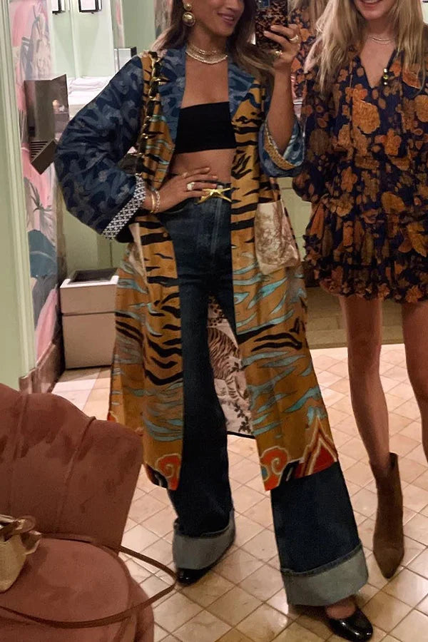 Serena | Kimono-Mantel mit tropischem Print