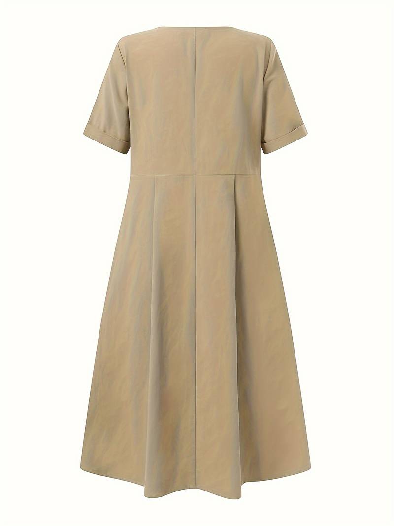 Nelian | Feminines Kleid mit Herzausschnitt und Knöpfen