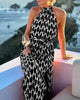 Roana | Neckholder-Maxikleid mit oberschenkelhohem Schlitz