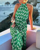 Roana | Neckholder-Maxikleid mit oberschenkelhohem Schlitz