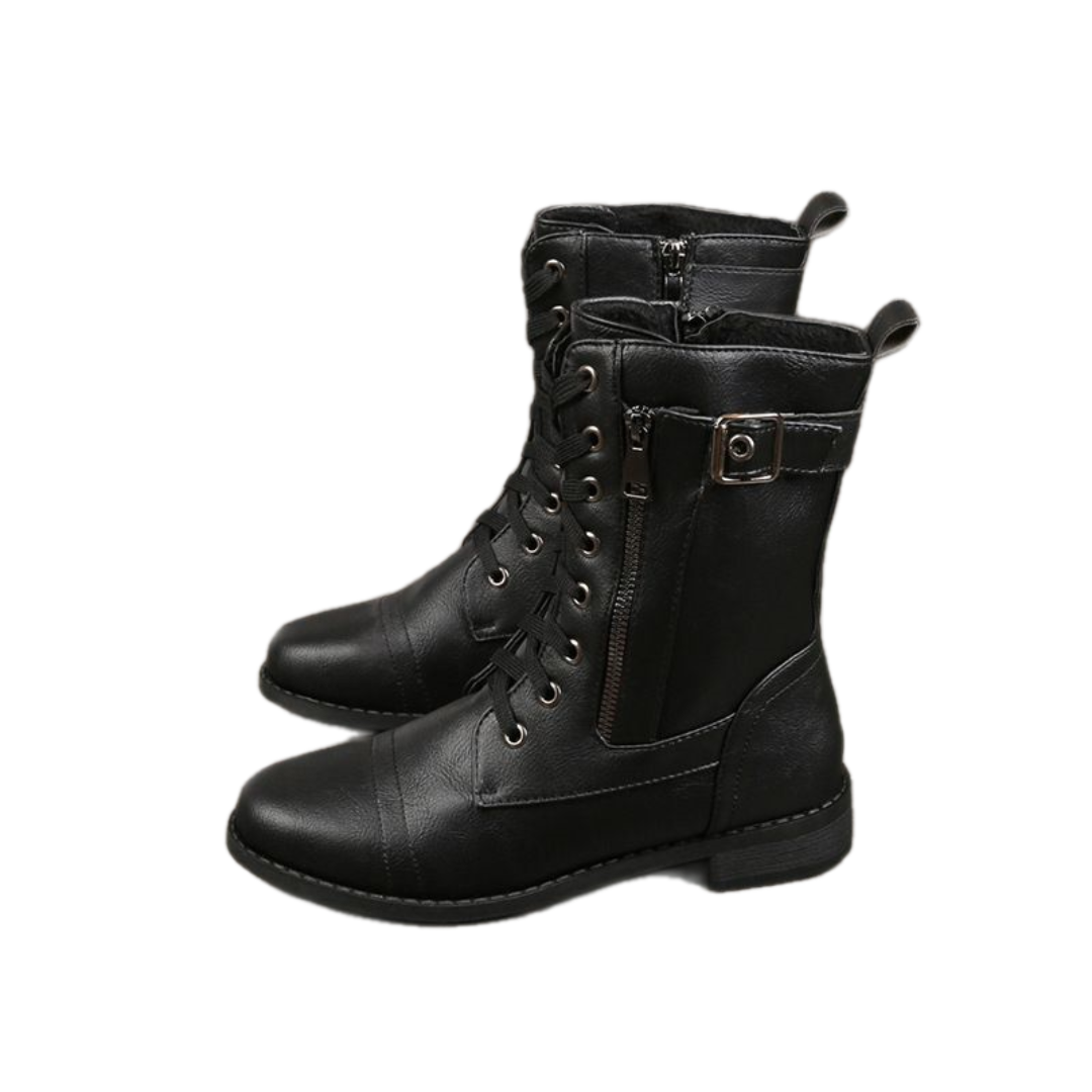 Yuhla | Orthopädische Rundzehen-Lederstiefel