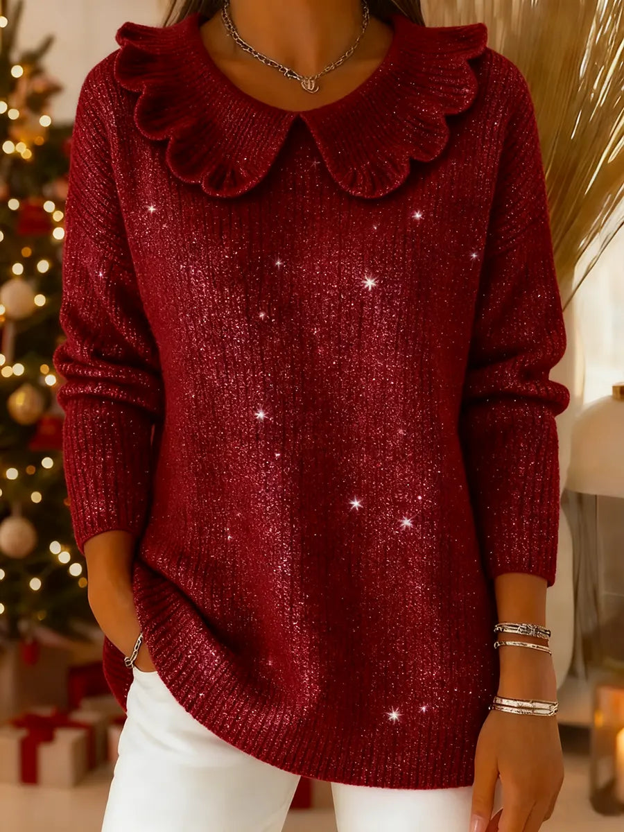 Kimberly | Lockerer Pullover mit Peter-Pan-Kragen