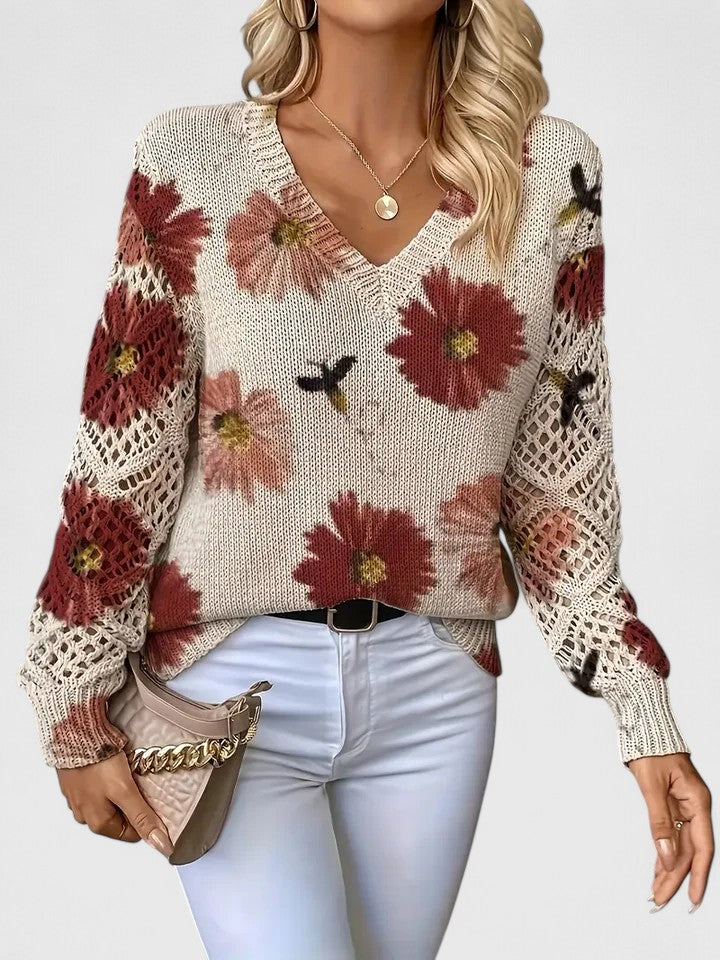 Ariella™ | Modischer Pullover mit eleganten Blütendetails