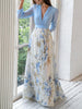 Linda | wunderschönes Kleid mit Blumendruck und V-Ausschnitt