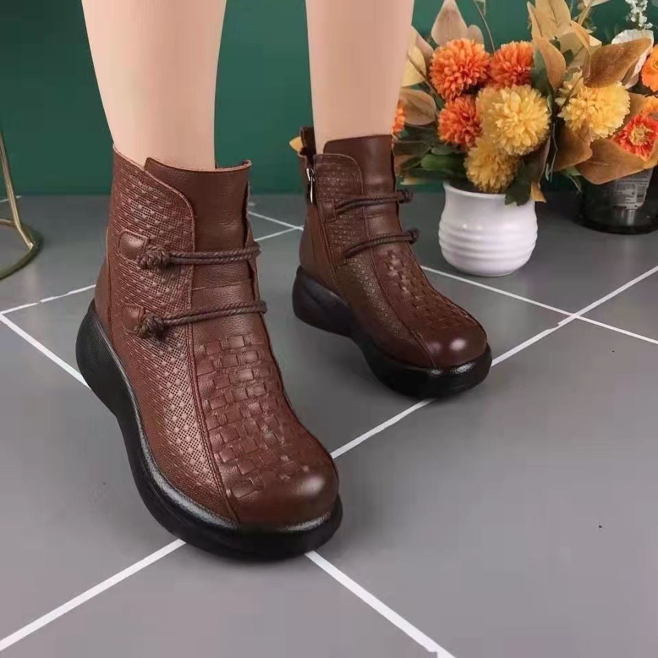 Jennifer | Damen-Lederstiefeletten, vintage & elegant