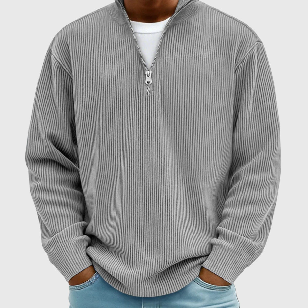 Lukas | Moderner, eleganter Halbzip-Pullover
