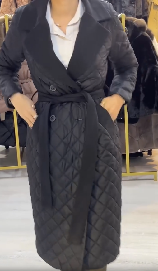 Elisabeth | Gesteppten Mantel in mittlerer Länge