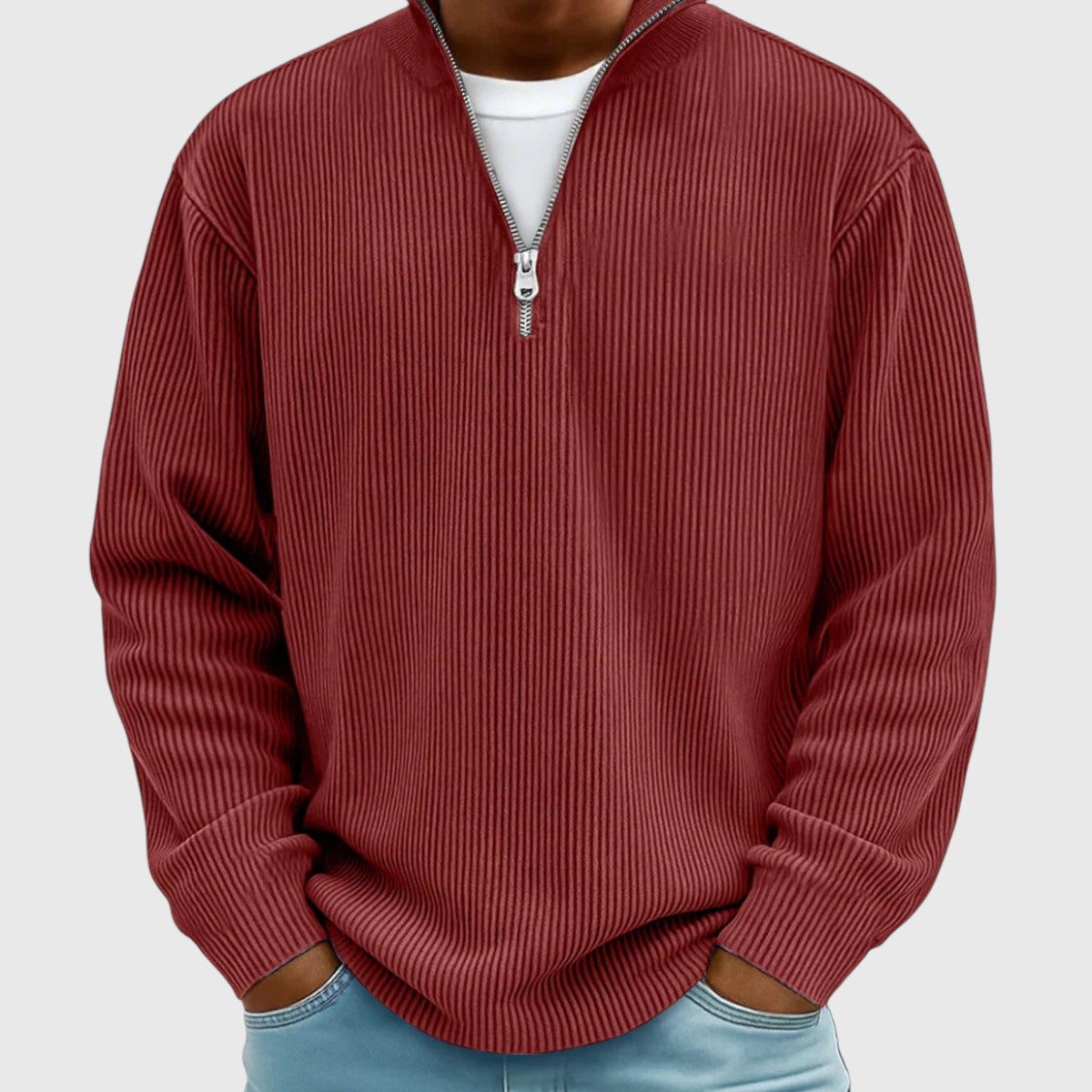 Lukas | Moderner, eleganter Halbzip-Pullover