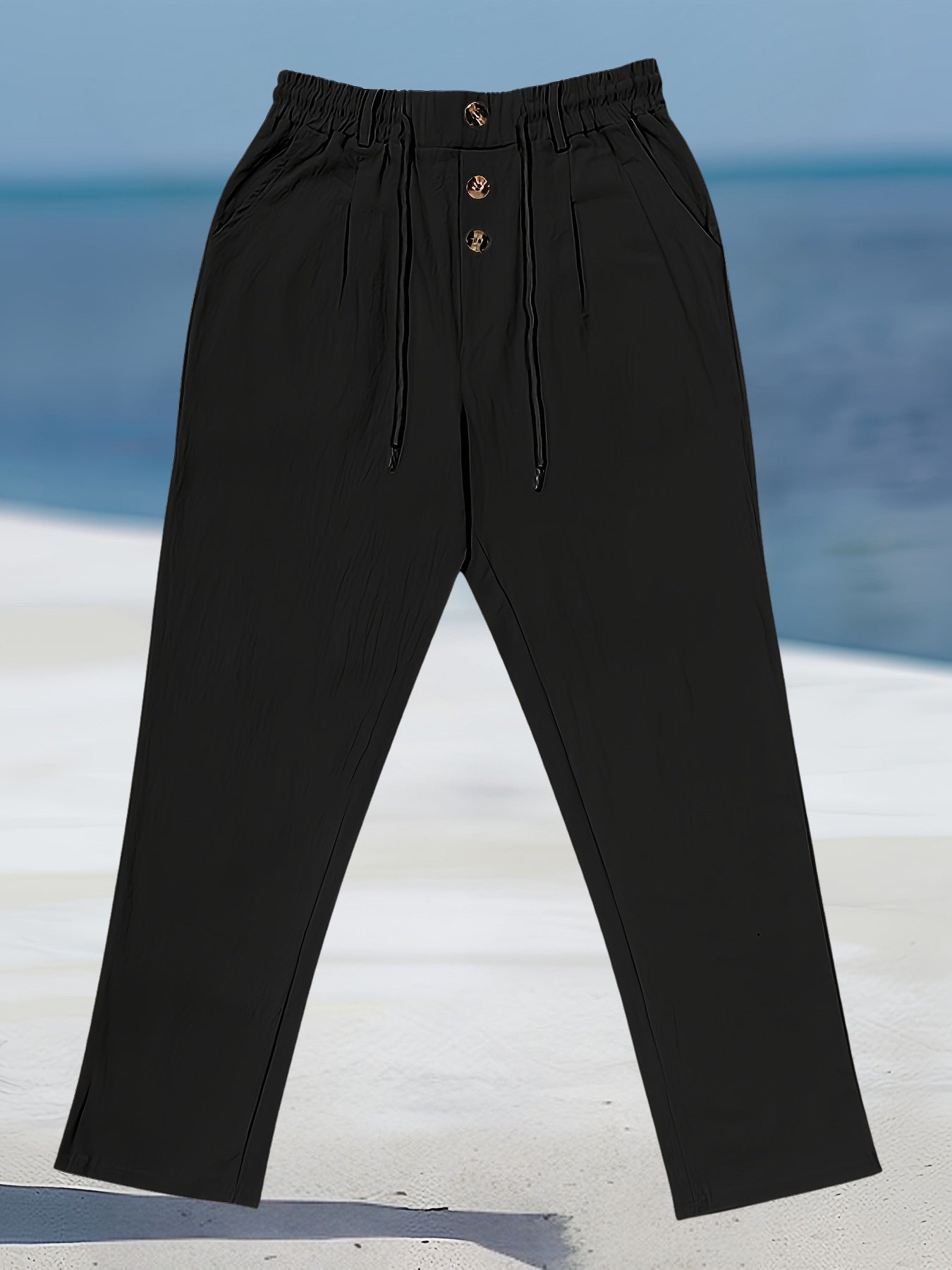 Renzo | Elastische Leinenhose im Casual-Stil