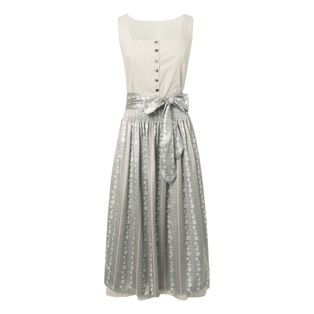Elegantes Oktoberfest Dirndl Grau