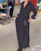Uzila | Langes, lockeres Kleid mit Schlitz