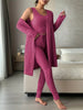 Chloe | Stilvolles 3-teiliges Set aus geripptem Strick