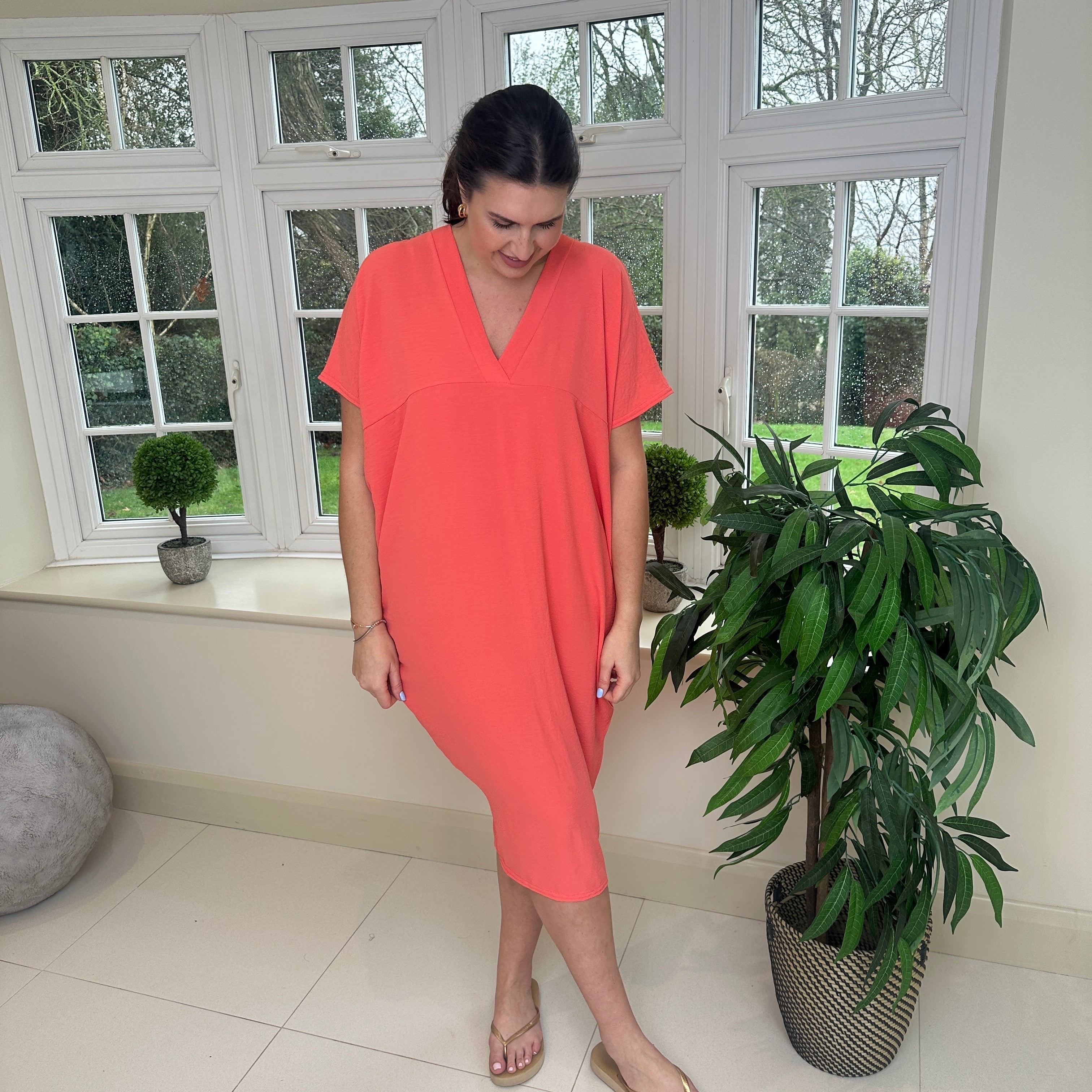 Fien | Einfaches Kleid mit V-Ausschnitt