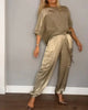 Zara | Satin Oberteil und Hose Set