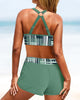 Lara | Gerippter Bikini mit hoher Taille