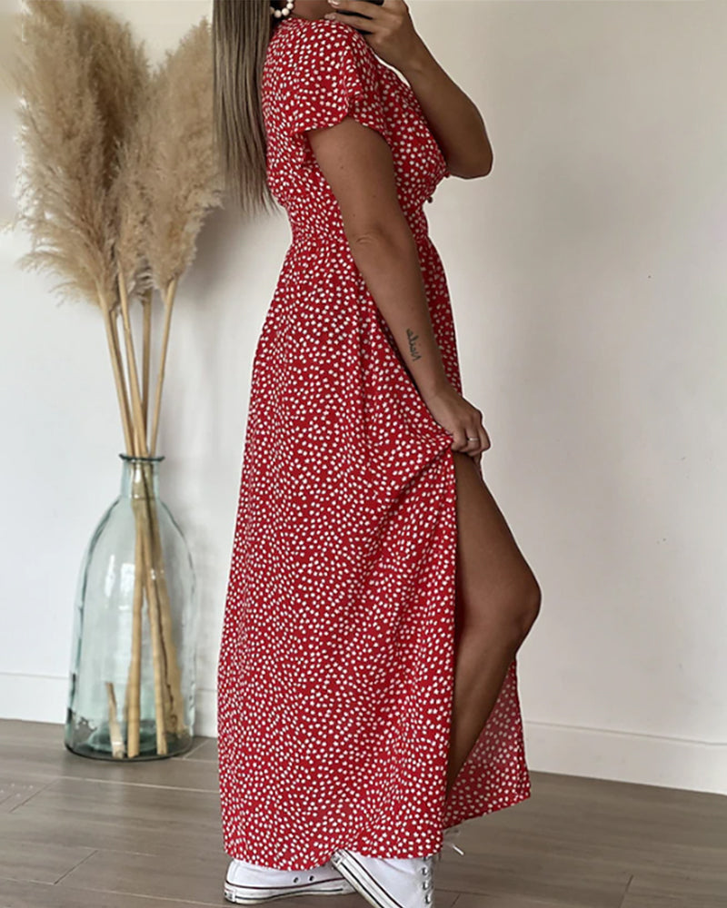 Everly | elegantes Maxikleid, schmeichelnder V-Ausschnitt.