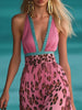 Lony | Halterneck-Maxikleid mit Leopardenmuster