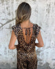 Alice | Eleganter Jumpsuit im Leopardenmuster mit V-Ausschnitt
