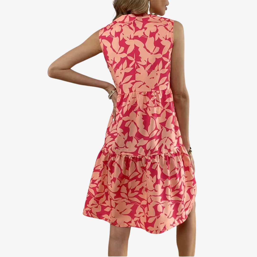 Amazela | Geblümtes ausgestelltes Midikleid