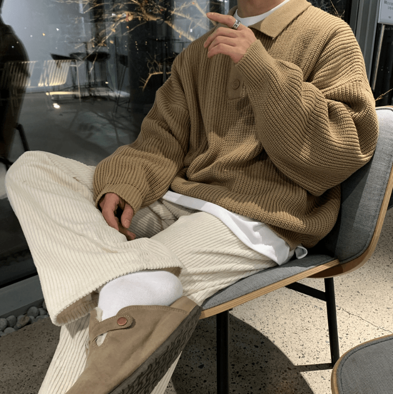 Leonard | Gestrickte Strickjacke mit Knopfleiste