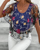 Adeline | elegante Bluse aus schwerem besticktem Netzgewebe