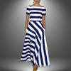 Elsie | Trägerlosen Kleid mit Linienmuster
