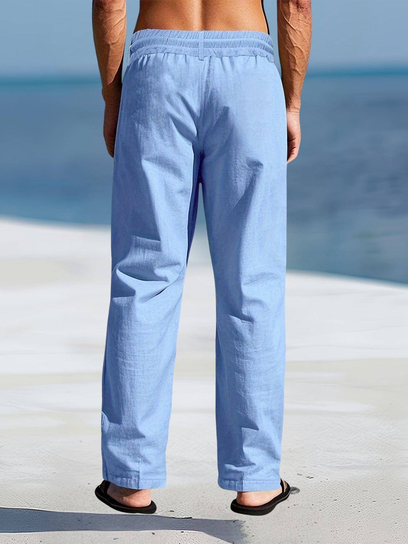 Renzo | Elastische Leinenhose im Casual-Stil