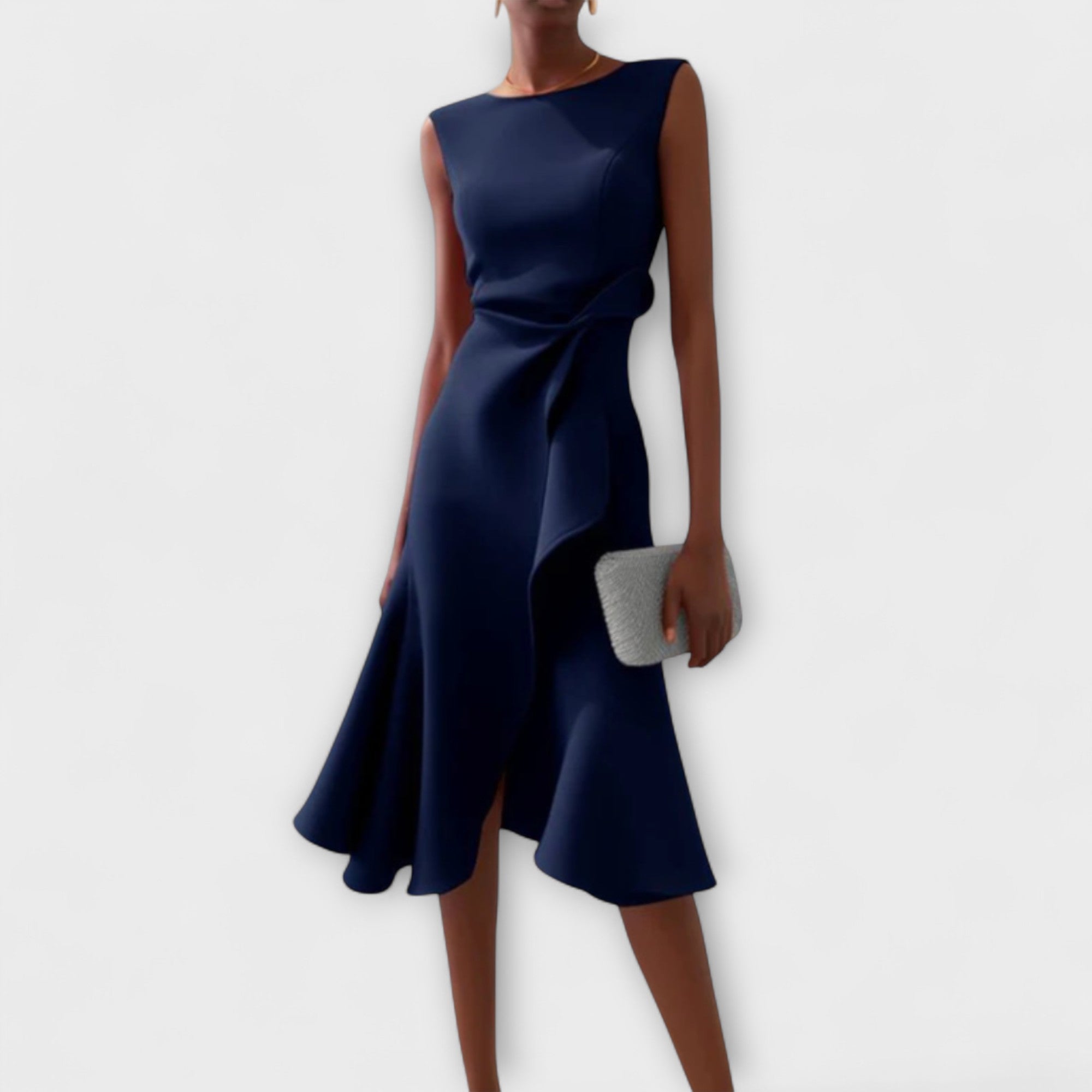 Aria | Asymmetrisches Midikleid mit Falten