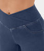 Zaira™ | Hochtaillierte Stretch-Flare-Hose - Gewaschener Denim in Hellblau / S