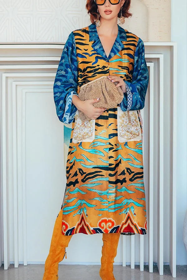 Serena | Kimono-Mantel mit tropischem Print